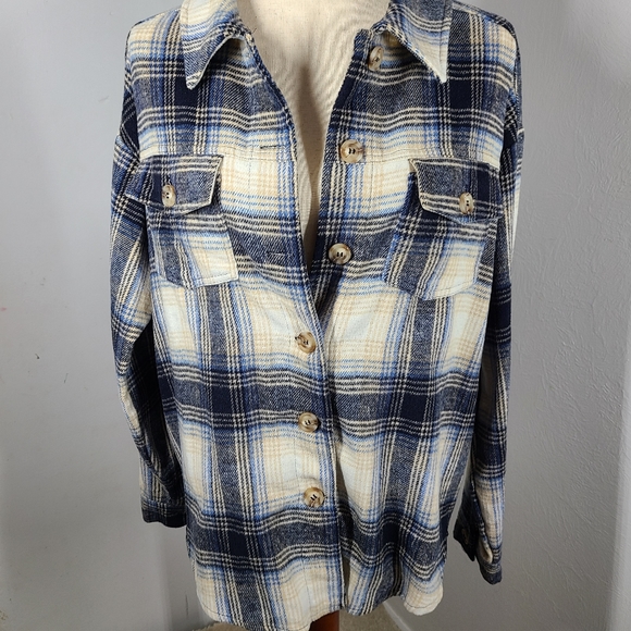 PacSun L.A. Hearts Oversized Plaid Shacket Size XS/S - Picture 9 of 11